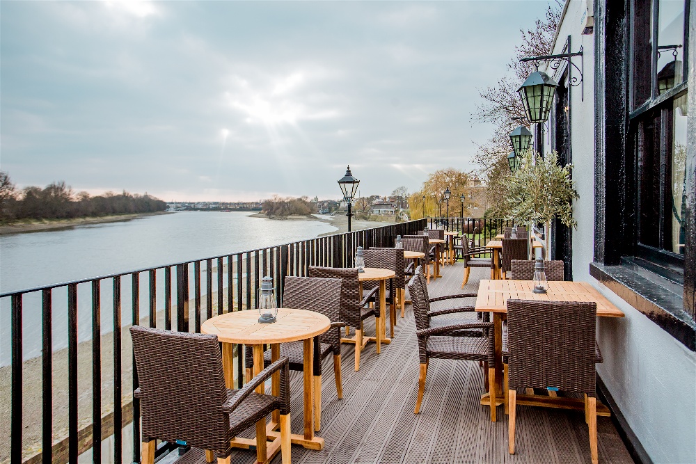 The Old Ship Young's Pub on the river in Hammersmith